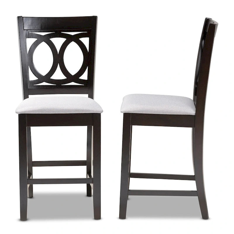 Ensemble de 2 tabourets de bar modernes et contemporains