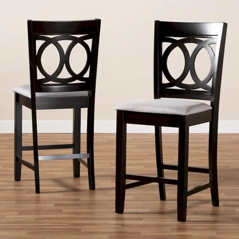 Ensemble de 2 tabourets de bar modernes et contemporains