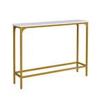 Console mince - Blanc/Or