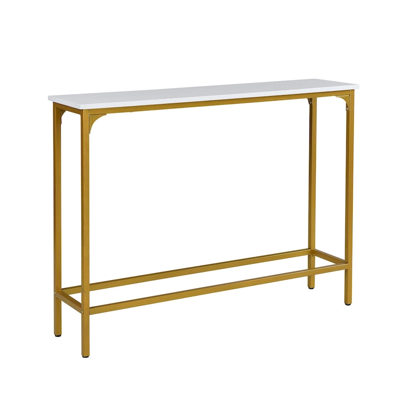 Console mince - Blanc/Or