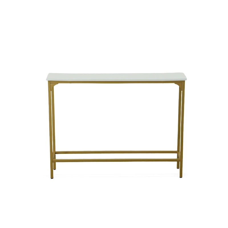 Console mince - Blanc/Or