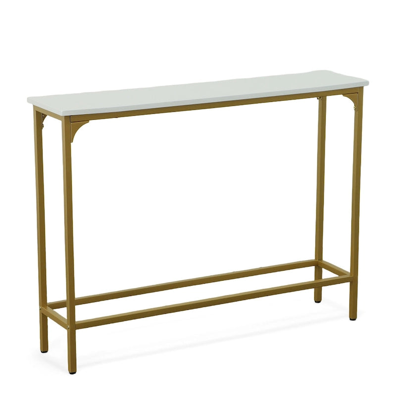 Console mince - Blanc/Or