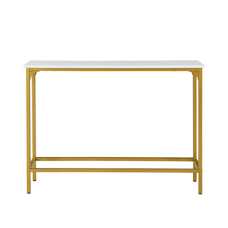 Console mince - Blanc/Or