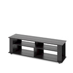 Meuble TV en bois noir pour téléviseurs jusqu'à 75 pouces