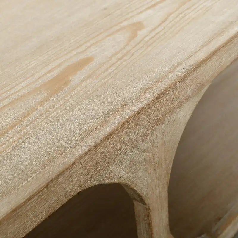 Table basse en bois recyclé, grande, 170 cm de long, finition blanchie patinée