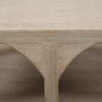 Table basse en bois recyclé, grande, 170 cm de long, finition blanchie patinée
