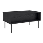 Table basse cannelée Alexander avec tiroir