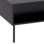 Table basse cannelée Alexander avec tiroir
