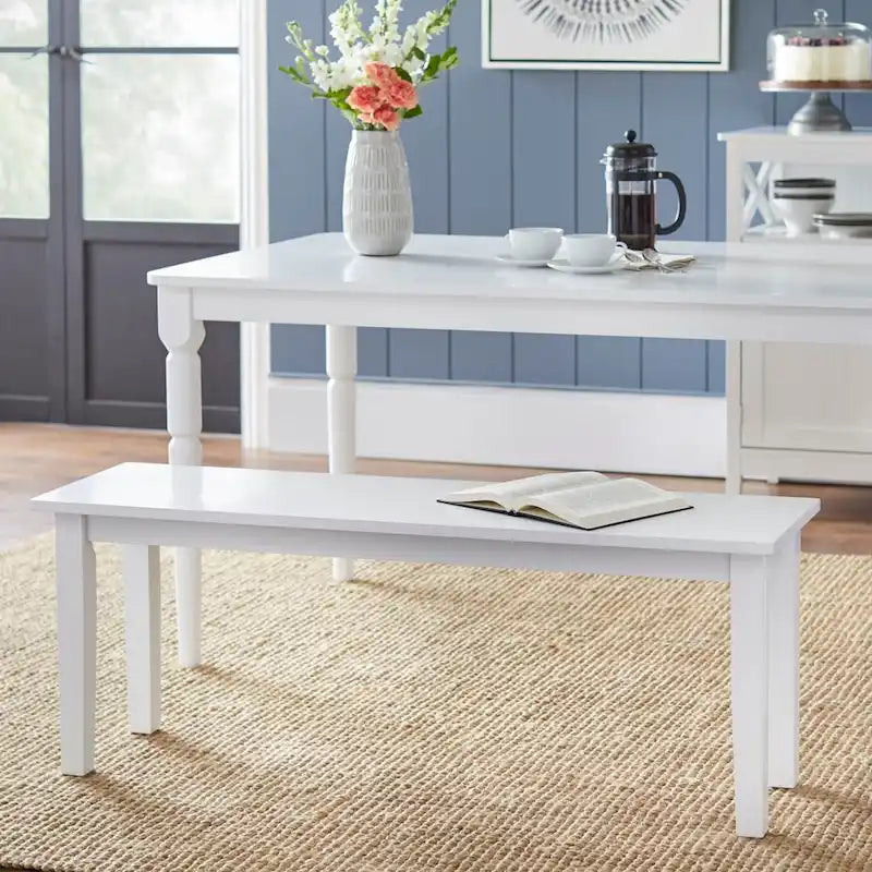 Banc de salle à manger blanc Tiffany