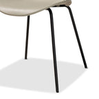 Ensemble de 4 chaises de salle à manger modernes et contemporaines en plastique/métal
