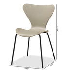 Ensemble de 4 chaises de salle à manger modernes et contemporaines en plastique/métal