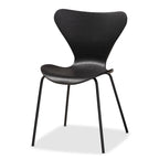 Ensemble de 4 chaises de salle à manger modernes et contemporaines en plastique/métal