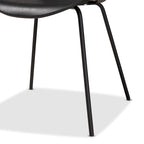 Ensemble de 4 chaises de salle à manger modernes et contemporaines en plastique/métal
