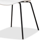 Ensemble de 4 chaises de salle à manger modernes et contemporaines en plastique/métal