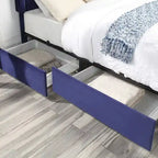 Lit plateforme Art Déco avec rangement 4 tiroirs