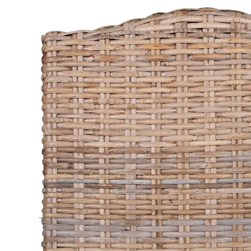 Chaises de salle à manger capitonnées en rotin naturel par - Lot de 2 par