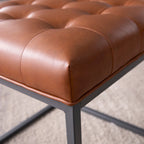 Mini-ottoman marron selle