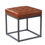Mini-ottoman marron selle