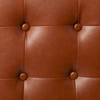 Mini-ottoman marron selle