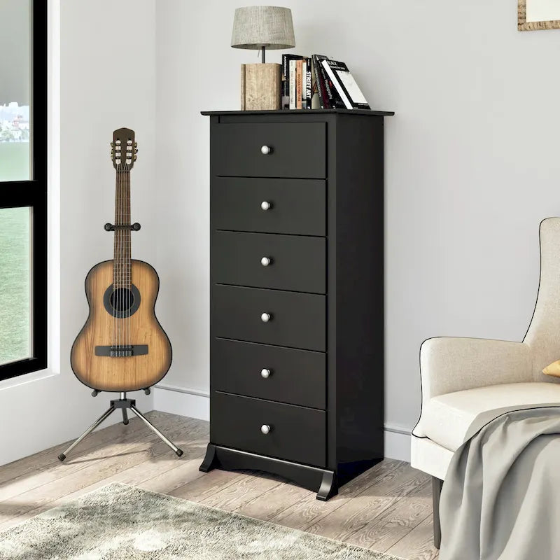 Commode de chambre à 6 tiroirs, grande commode, rangement et organisateur de vêtements