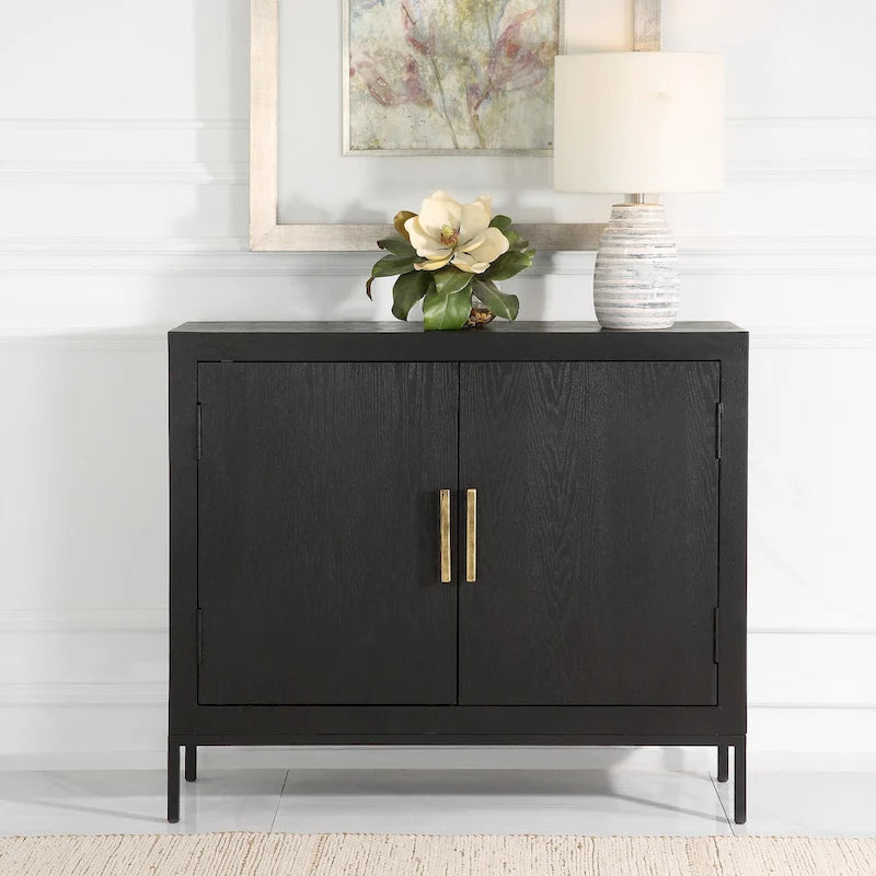 Armoire 2 portes chêne foncé – 40,25 L X 32,5 H X 11,625 P (po)