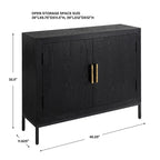 Armoire 2 portes chêne foncé – 40,25 L X 32,5 H X 11,625 P (po)
