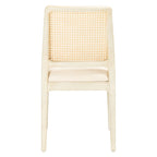 Chaise de salle à manger en rotin avec coussin (lot de 2) - 19 larg. x 17,5 long. x 32 haut.