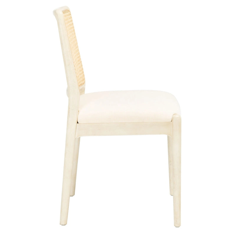 Chaise de salle à manger en rotin avec coussin (lot de 2) - 19 larg. x 17,5 long. x 32 haut.