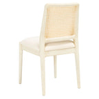 Chaise de salle à manger en rotin avec coussin (lot de 2) - 19 larg. x 17,5 long. x 32 haut.