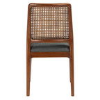 Chaise de salle à manger en rotin avec coussin (lot de 2) - 19 larg. x 17,5 long. x 32 haut.
