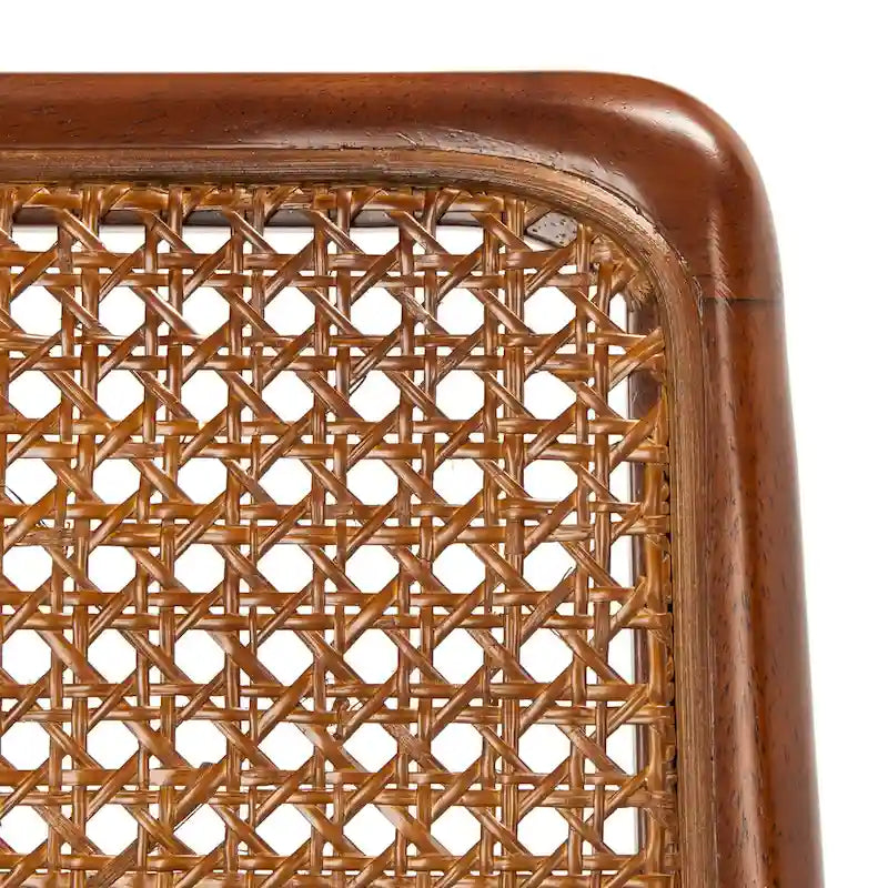 Chaise de salle à manger en rotin avec coussin (lot de 2) - 19 larg. x 17,5 long. x 32 haut.