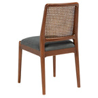 Chaise de salle à manger en rotin avec coussin (lot de 2) - 19 larg. x 17,5 long. x 32 haut.