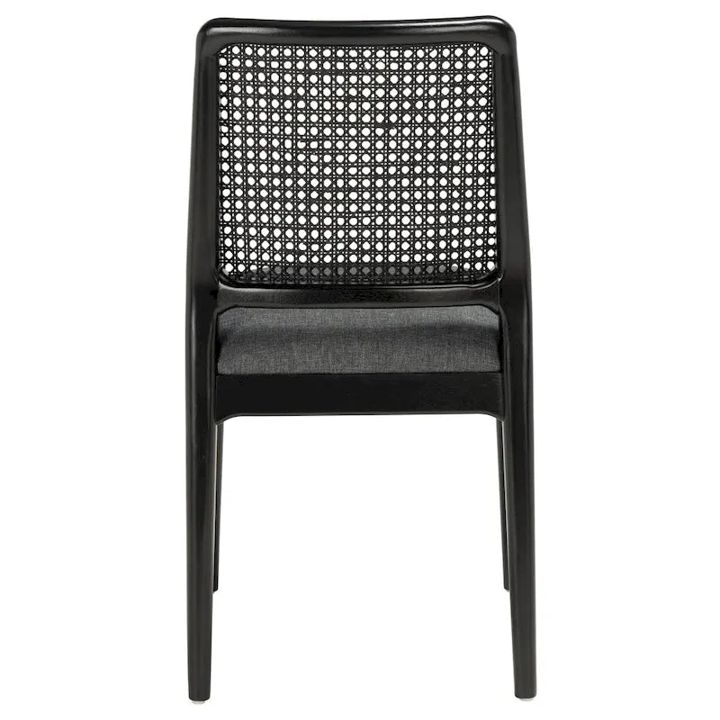 Chaise de salle à manger en rotin avec coussin (lot de 2) - 19 larg. x 17,5 long. x 32 haut.