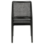 Chaise de salle à manger en rotin avec coussin (lot de 2) - 19 larg. x 17,5 long. x 32 haut.