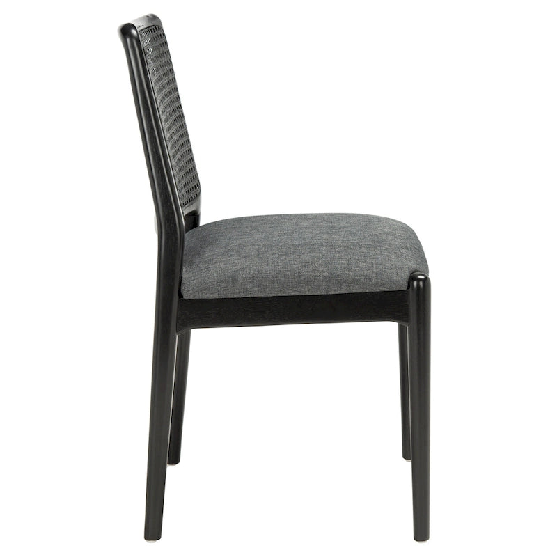 Chaise de salle à manger en rotin avec coussin (lot de 2) - 19 larg. x 17,5 long. x 32 haut.