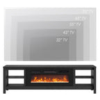 Meuble TV Classique de 70 Pouces, Console TV pour Téléviseur de 75 Pouces avec LED