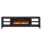 Meuble TV Classique de 70 Pouces, Console TV pour Téléviseur de 75 Pouces avec LED