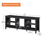 Meuble TV Classique de 70 Pouces, Console TV pour Téléviseur de 75 Pouces avec LED