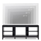 Meuble TV Classique de 70 Pouces, Console TV pour Téléviseur de 75 Pouces avec LED