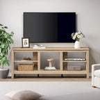 Meuble TV Classique de 70 Pouces, Console TV pour Téléviseur de 75 Pouces avec LED