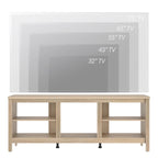 Meuble TV Classique de 70 Pouces, Console TV pour Téléviseur de 75 Pouces avec LED