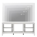 Meuble TV Classique de 70 Pouces, Console TV pour Téléviseur de 75 Pouces avec LED