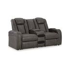 Causeuse inclinable électrique avec console – 74 larg. x 43 prof. x 43 haut.
