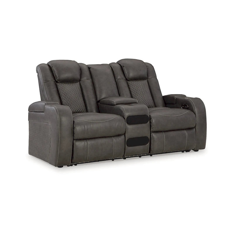 Causeuse inclinable électrique avec console – 74 larg. x 43 prof. x 43 haut.