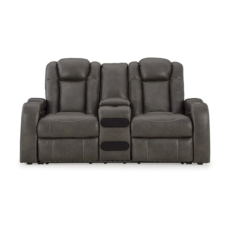 Causeuse inclinable électrique avec console – 74 larg. x 43 prof. x 43 haut.