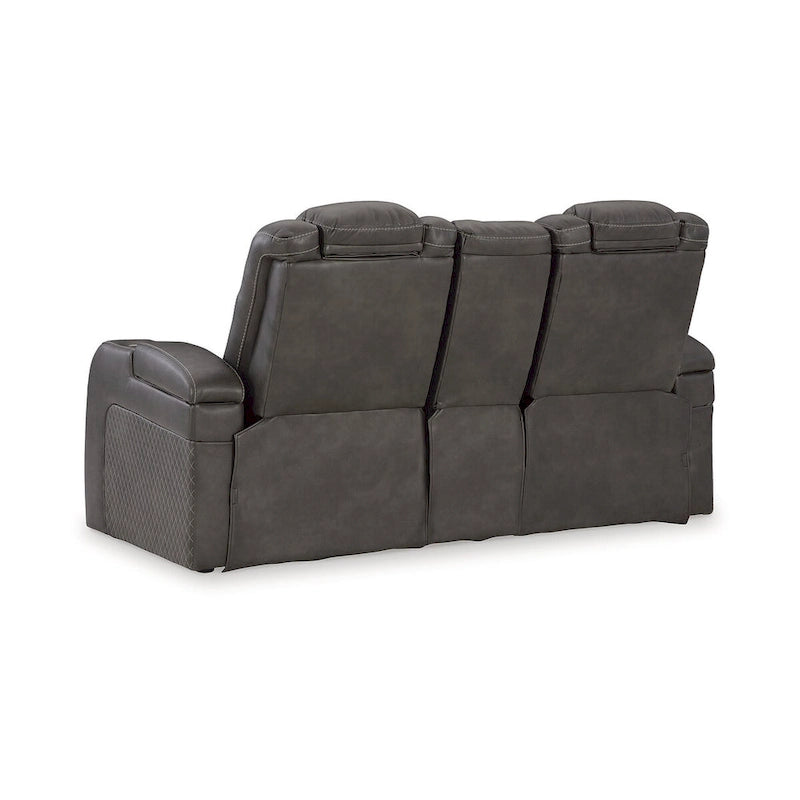 Causeuse inclinable électrique avec console – 74 larg. x 43 prof. x 43 haut.