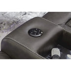 Causeuse inclinable électrique avec console – 74 larg. x 43 prof. x 43 haut.