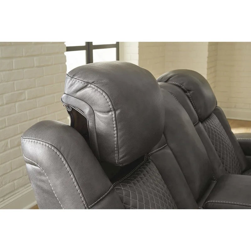 Causeuse inclinable électrique avec console – 74 larg. x 43 prof. x 43 haut.