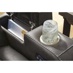 Causeuse inclinable électrique avec console – 74 larg. x 43 prof. x 43 haut.