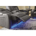 Causeuse inclinable électrique avec console – 74 larg. x 43 prof. x 43 haut.